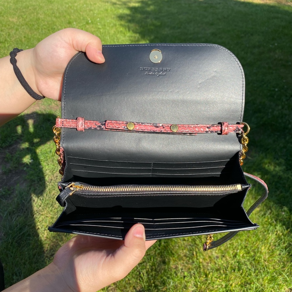 Burberry Python Henley Wallet On The Chain Crossb… - image 3